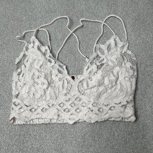 Free People FP One Adella White Lace Bralette Women's Size Medium M
